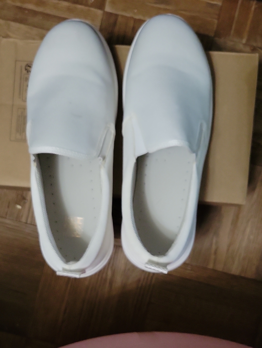 White Slip-On Canvas Sneakers
